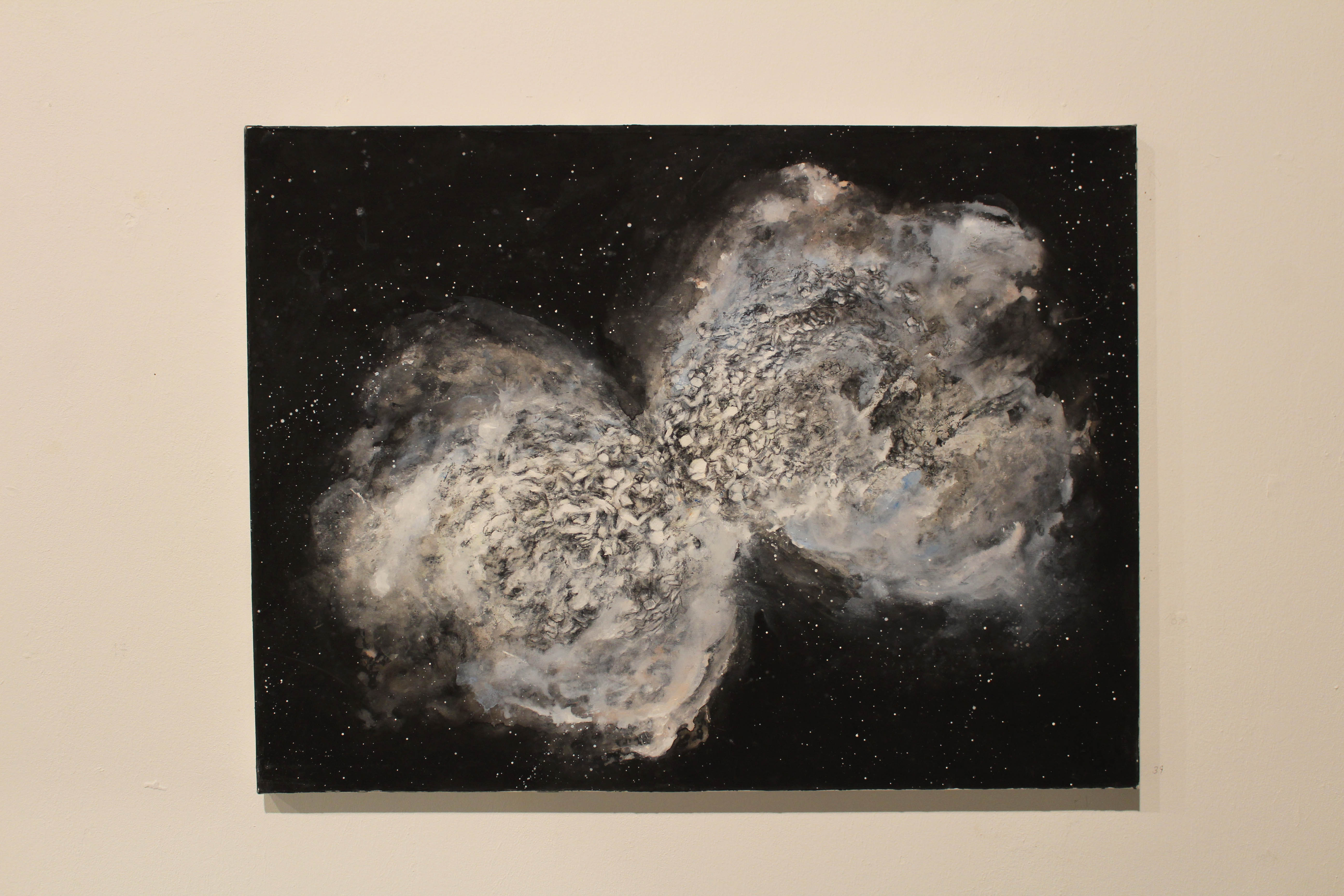  Acryl und Kohle auf Leinwand, 75 x 100 cm